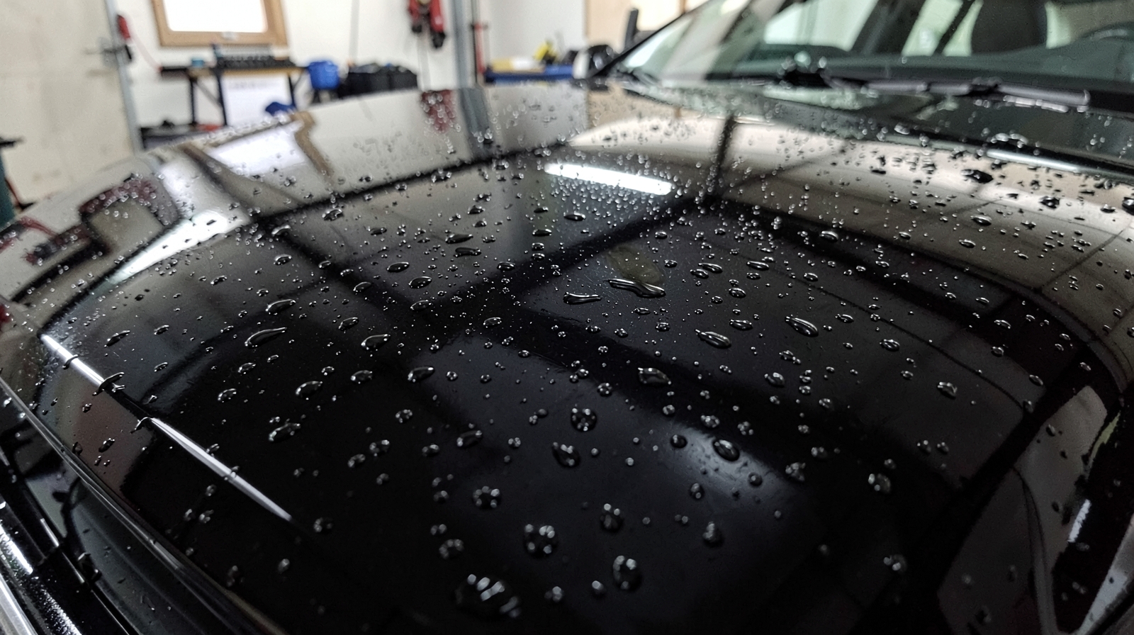 Ceramic Coating finish on a vehicle in Houston
